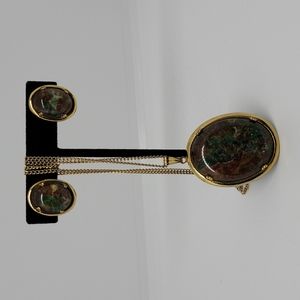 Arizonia Malachite and Jasp-agate set